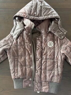 Girl/boy designer camo puffer jacket